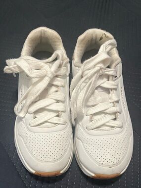 Skechers Kids White Lace-Up Athletic Sneakers